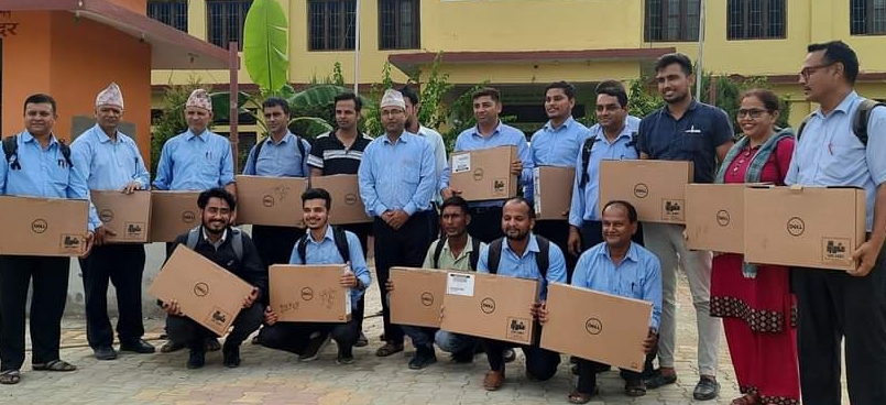 Gautam Buddha Secondary School in Kapilvastu Provided Laptops to 17 Teachers