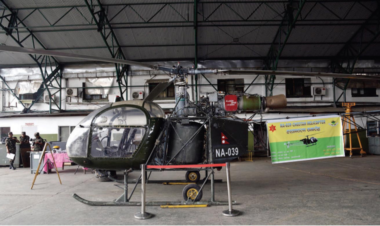 Nepal Army Handed Over a Ground Helicopter to Manmohan Technical University