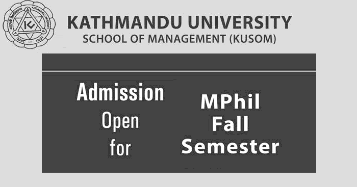 MPhil Admission Open at Kathmandu School of Management