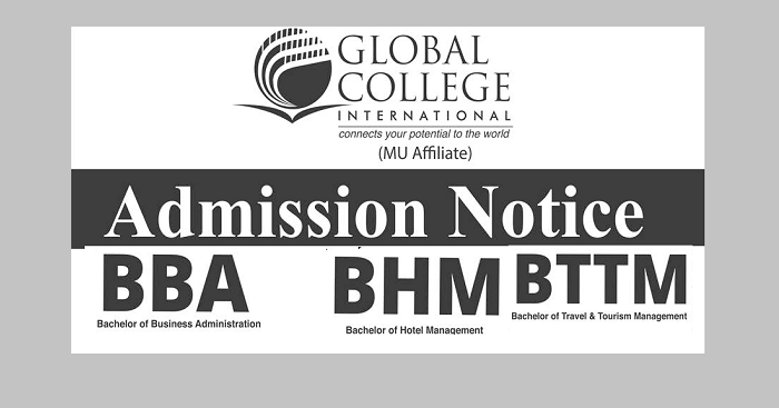 BBA, BHM and BTTM Admission Open at Global College International (GCI)