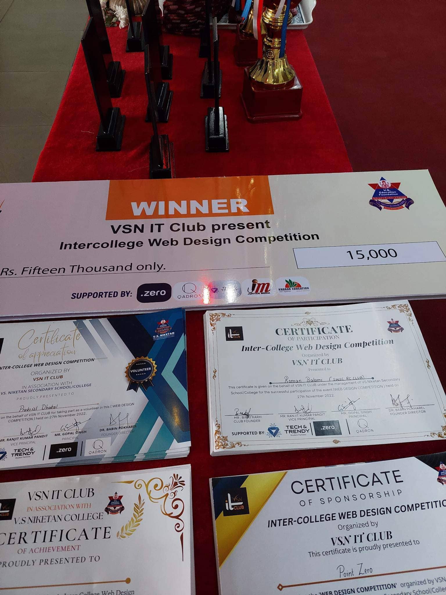 VS Niketan School VSN IT Club Organized a Web Designing Competition