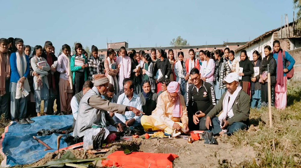 Madhya Rautahat Multiple Campus Laid Foundation Stone of New Building