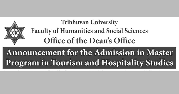 Master in Tourism and Hospitality Studies (MTHS) Admission Open from TU