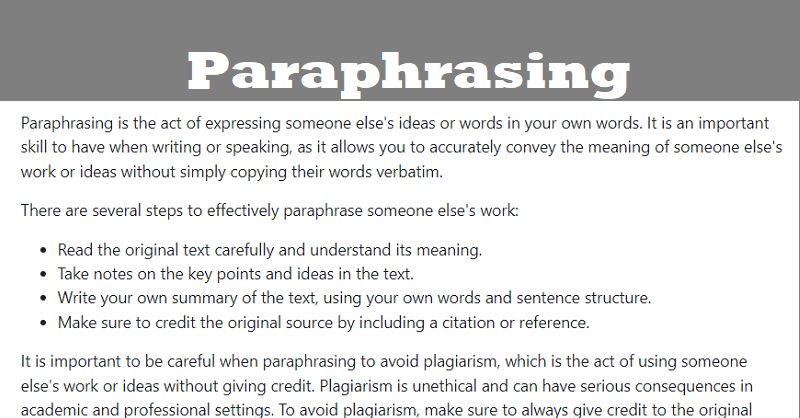 paraphrasing music meaning