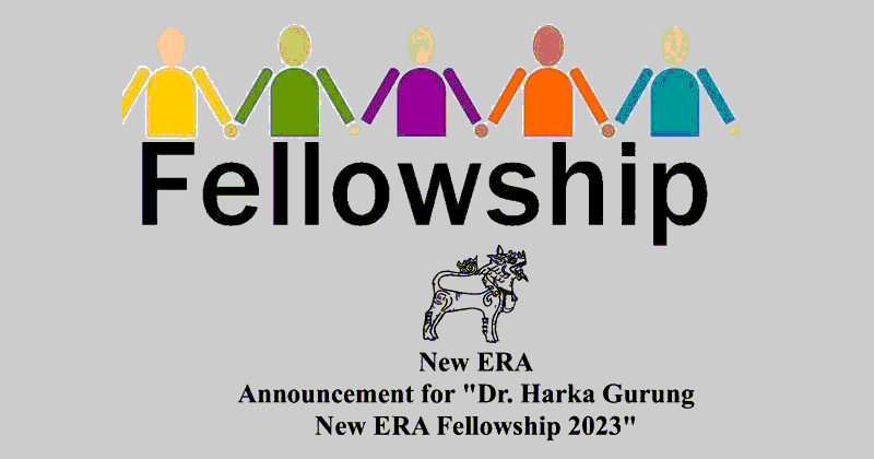 Dr Harka Gurung New ERA Fellowship 2023