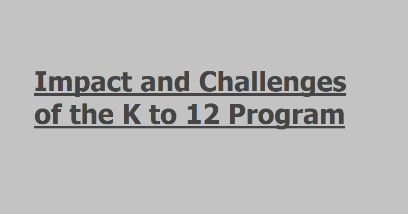 k to 12 Program