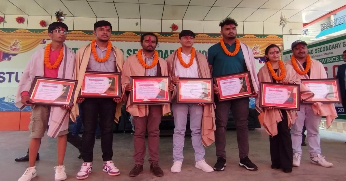 Motherland Secondary School Pokhara Honors Scholarship Recipients for International Studies