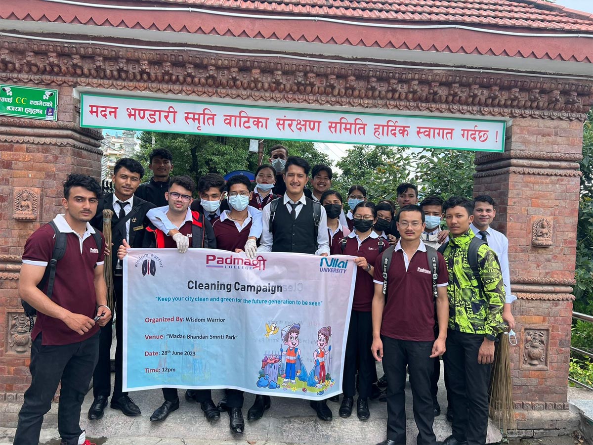 Wisdom Warrior Club of Padmashree College Organized a Cleaning Campaign