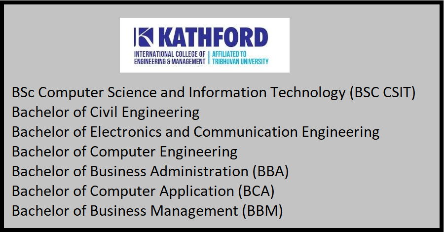 Bachelor Level Management, Engineering, IT Program at Kathford College