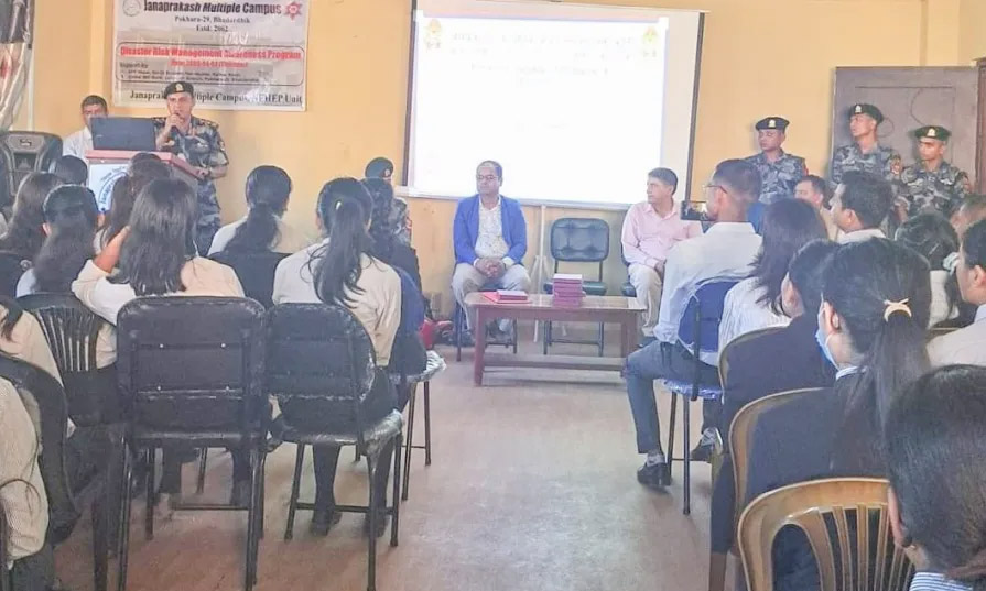 Disaster Management Awareness Program Launched at Janaprakash Multiple Campus Pokhara