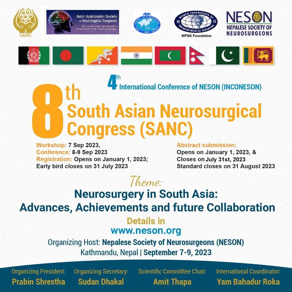 8th South Asian Neurosurgery Summit Scheduled to Be Held in Nepal