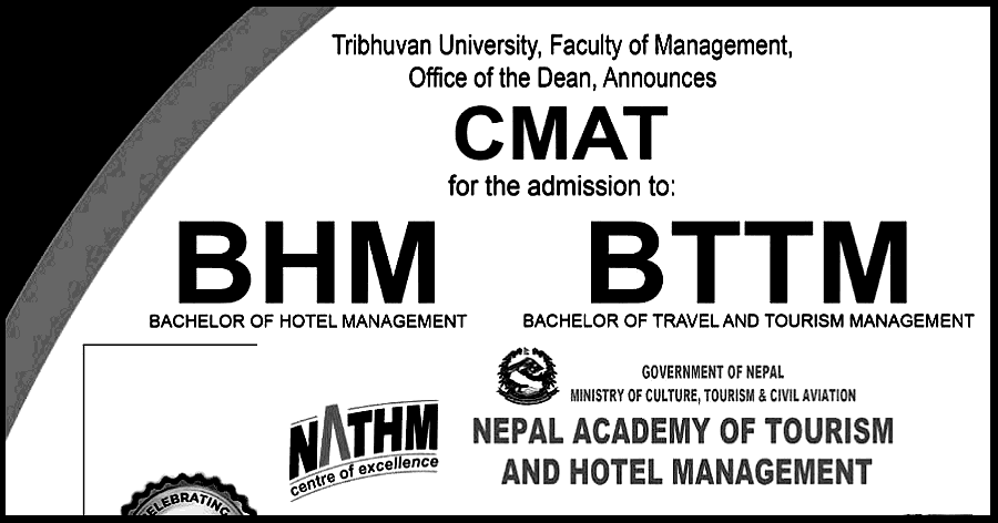 CMAT for admission to BHM and BTTM at NATHM
