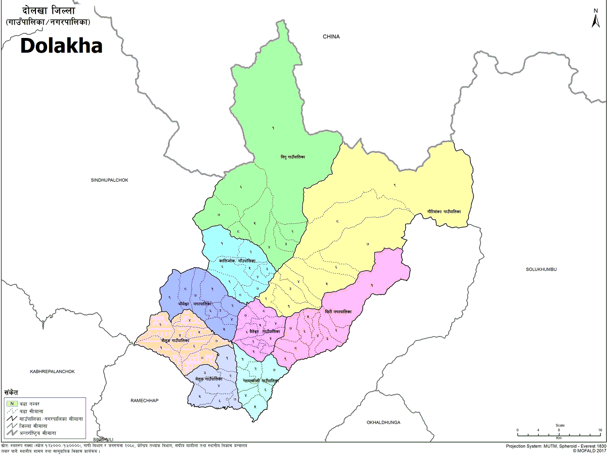 Map of Dolakha