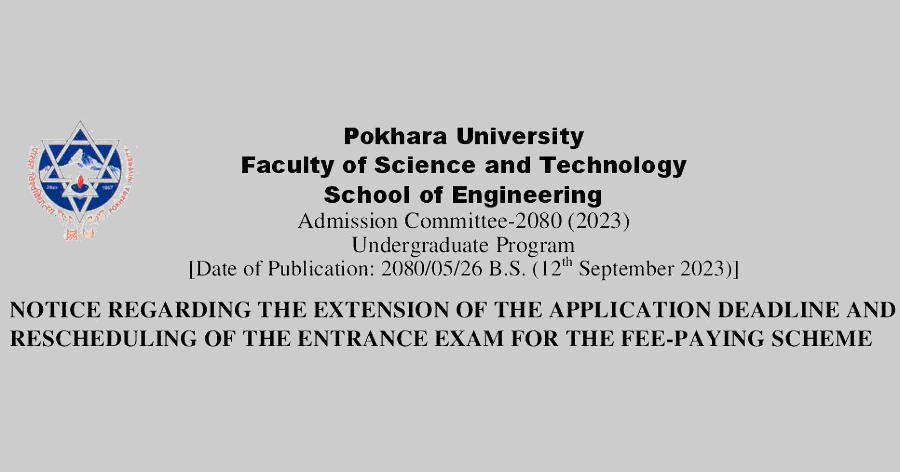 Pokhara University Extends Engineering Application Deadline 2080