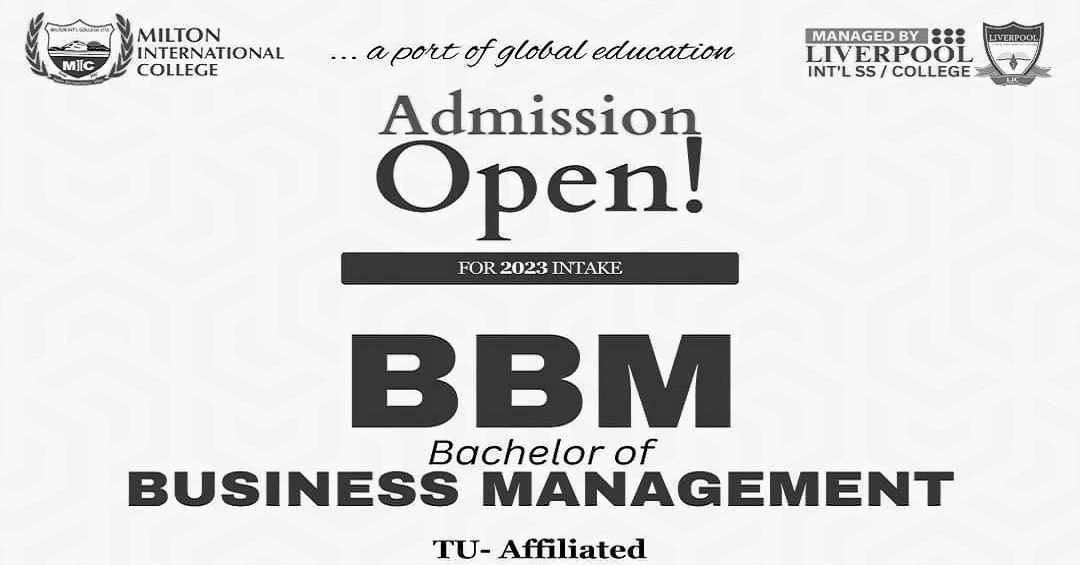 BBM Program Admissions 2080 at Milton International College