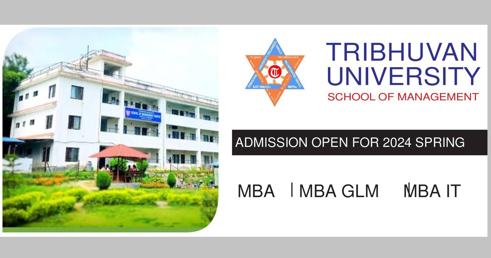MBA, MBA GLM, MBA IT Admission Open at School of Management TU