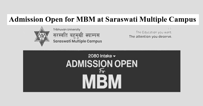 Admission Open for MBM at Saraswati Multiple Campus