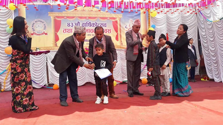 New Model Secondary School Pokhara Celebrates 43rd Anniversary