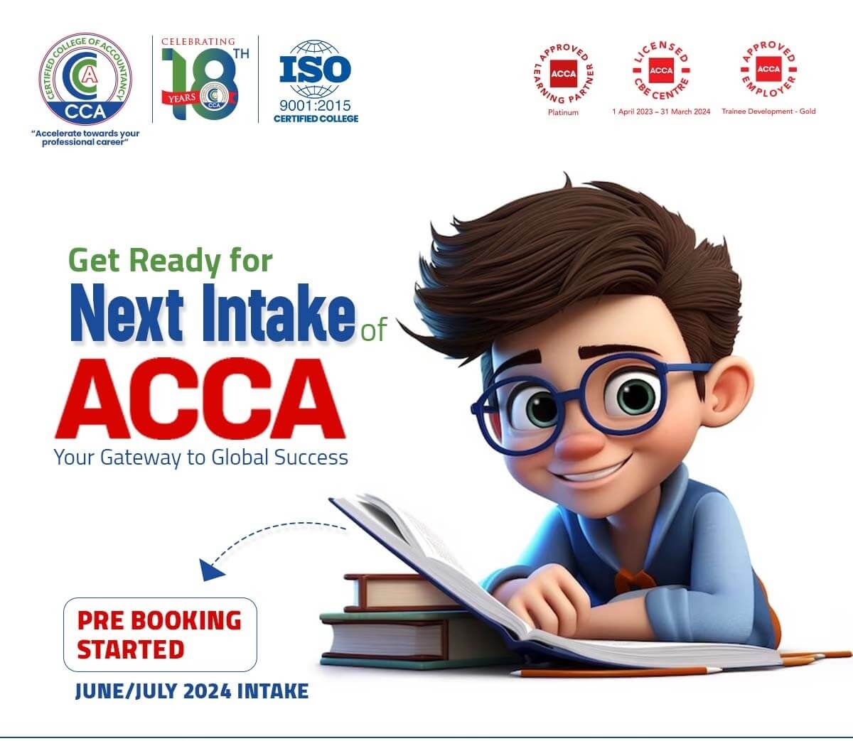 ACCA Program Pre-Booking Open for June July 2024 Intake at CCA