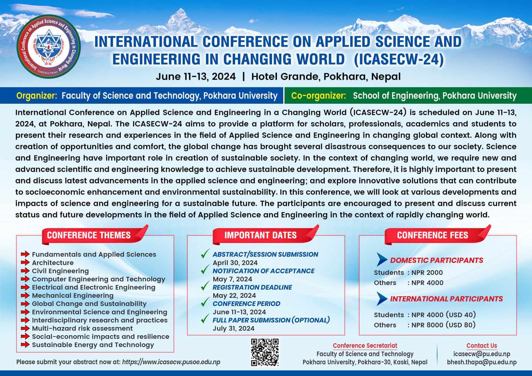 International Conference on Applied Science and Engineering in Changing World