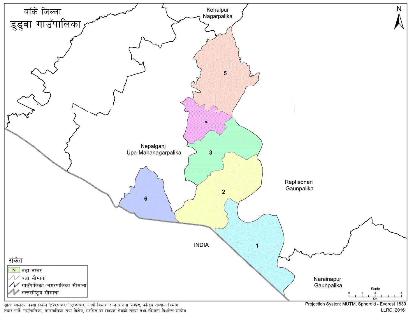 Duduwa Rural Municipality Geographical Map 
