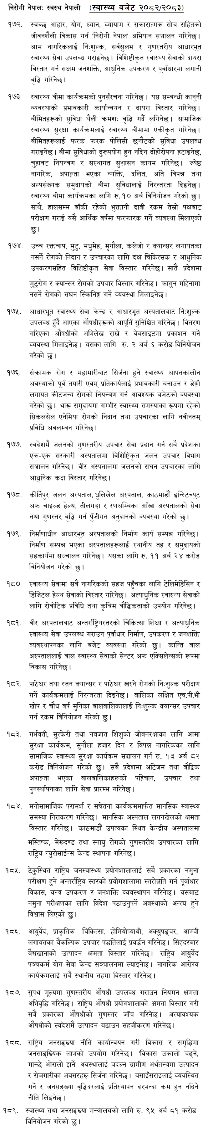 Health Budget in Nepal FY 2082-83 