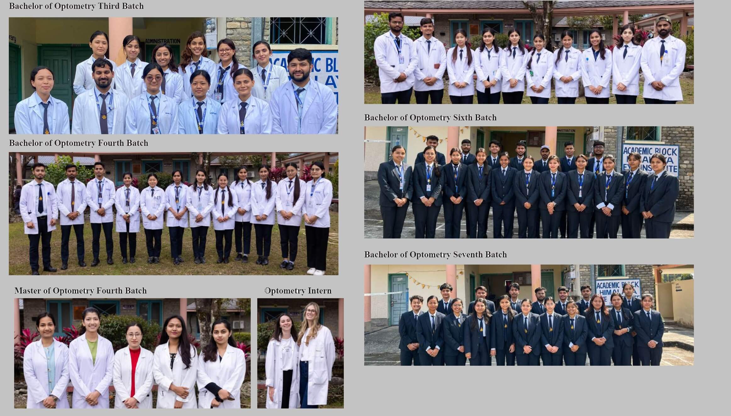 Himalaya Eye Institute, Pokhara Students 