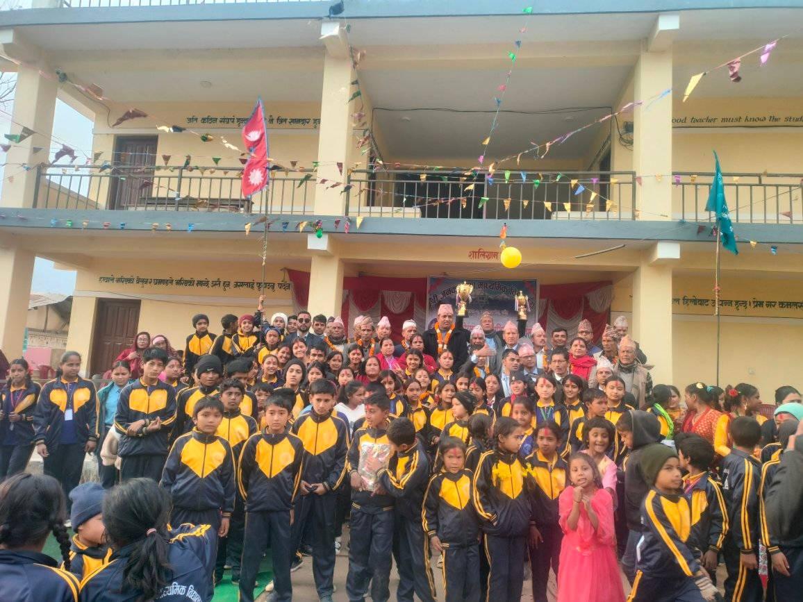 Janakalyan Secondary School, Jaljala, Parbat, Teachers and Students 