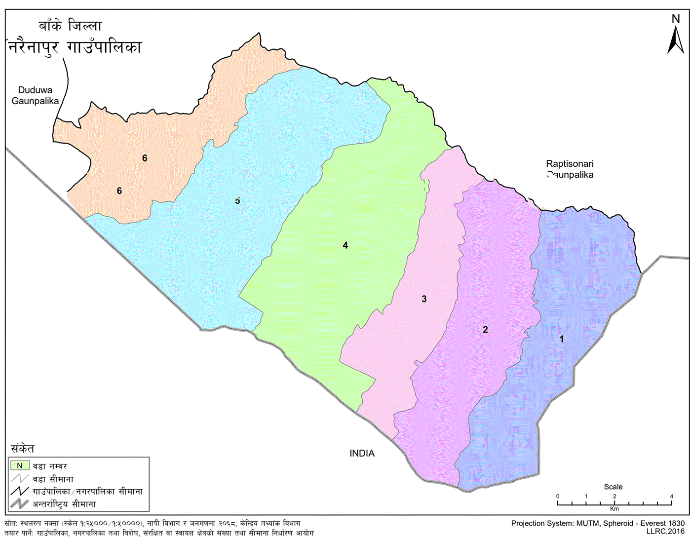 Narainapur Rural Municipality Geographical Map 