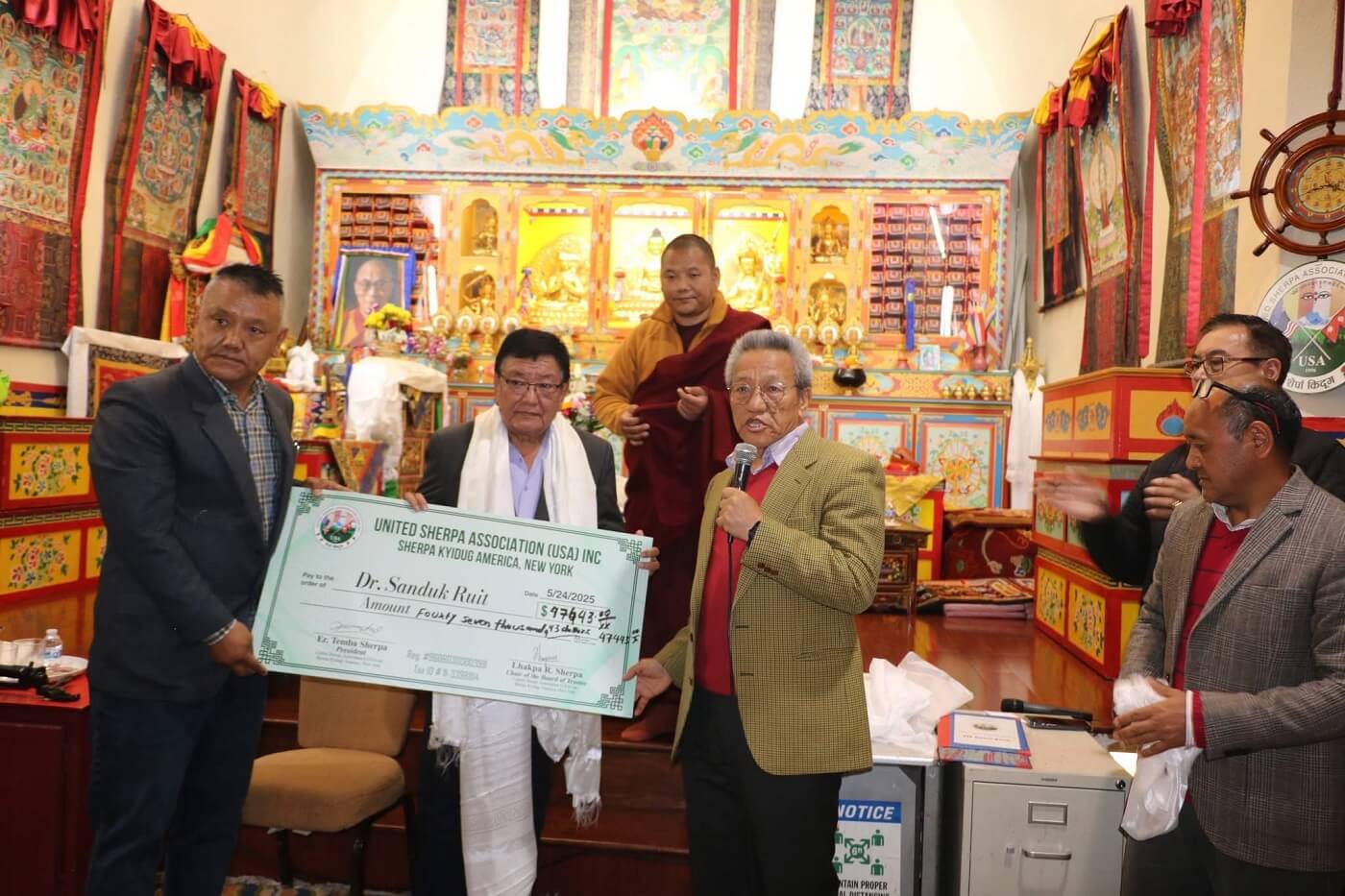 Sanduk Ruit Receives Support from Sherpa Kiduk USA 