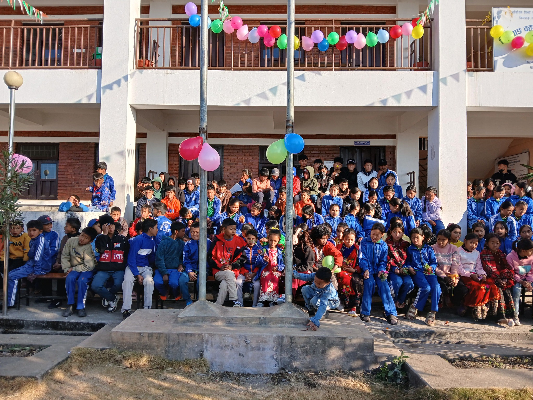 Aiselubhume Secondary School, Nuwakot Students 