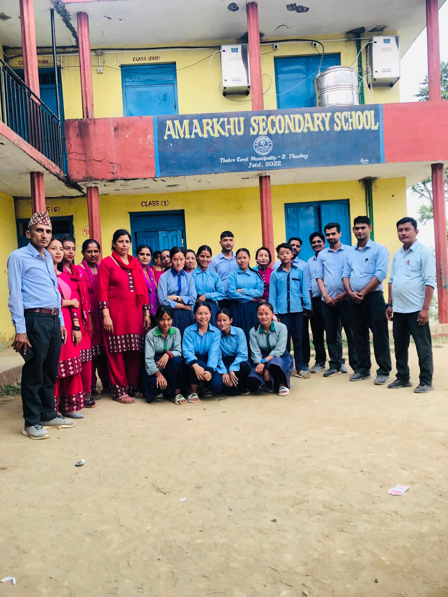 Amarkhu Secondary School, Dhading Students 