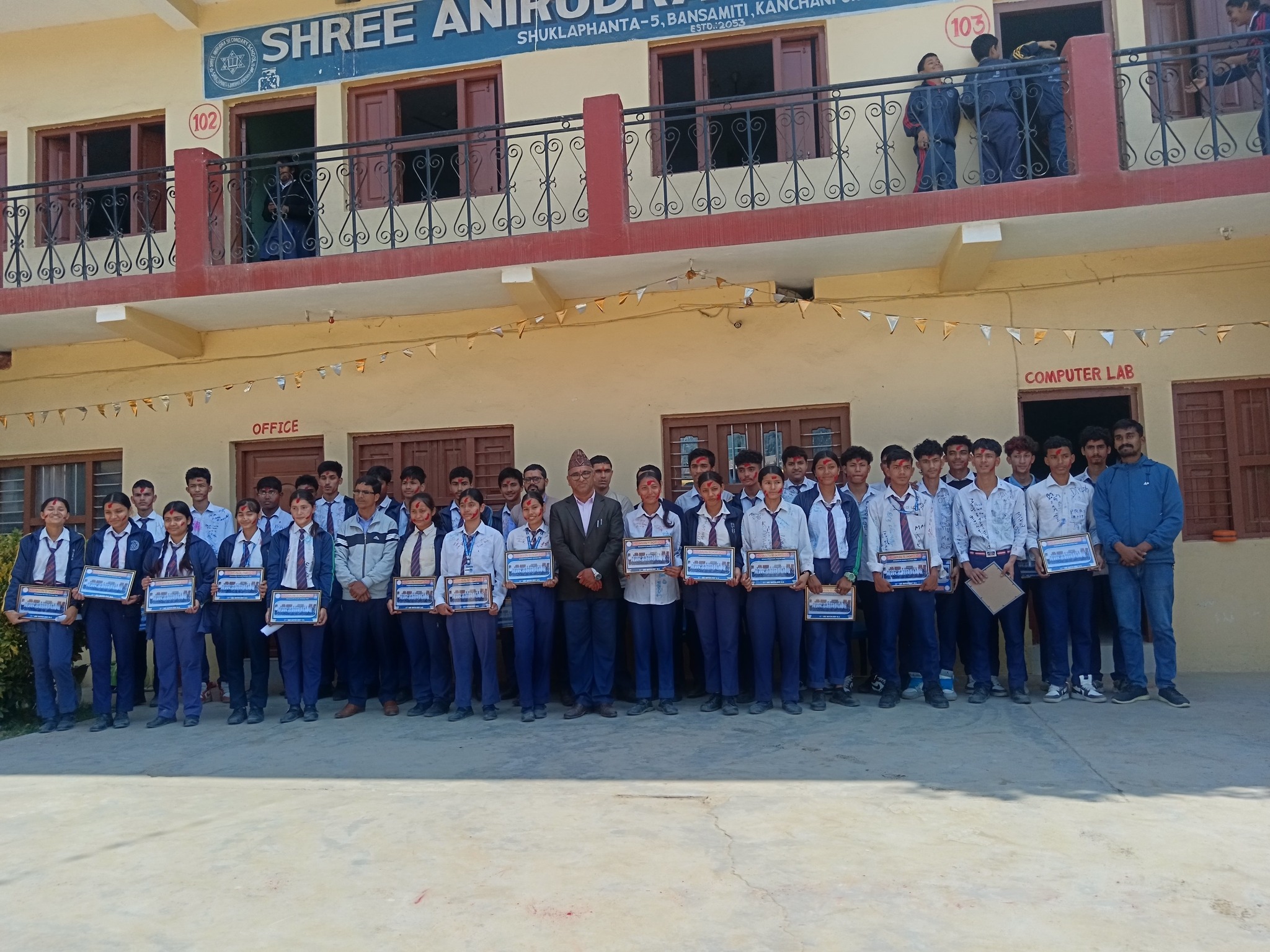 Anirudra Secondary School, Kanchanpur Students 