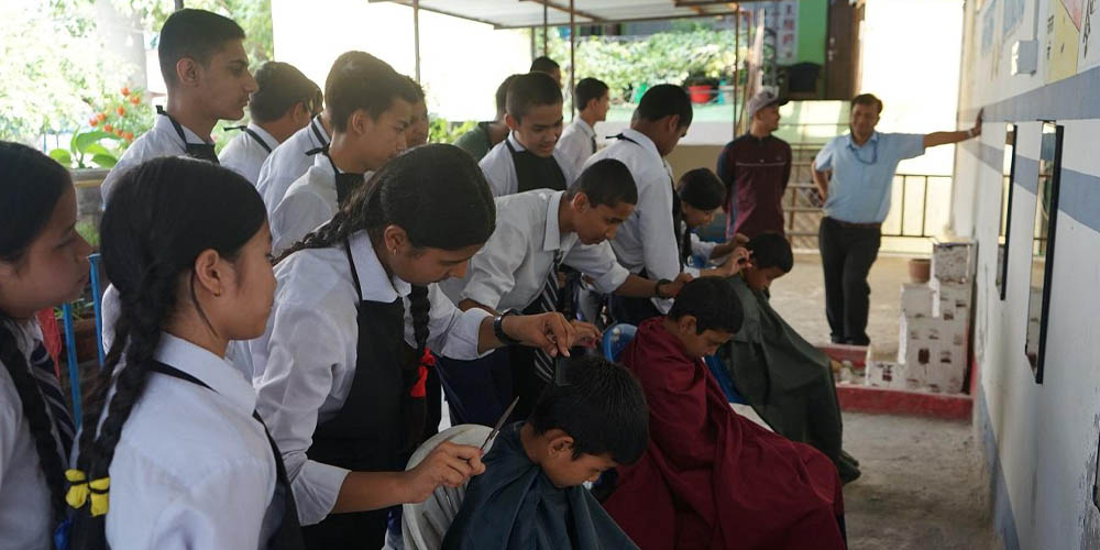 Beni Community School in Myagdi Conducts Haircut Training for Students 
