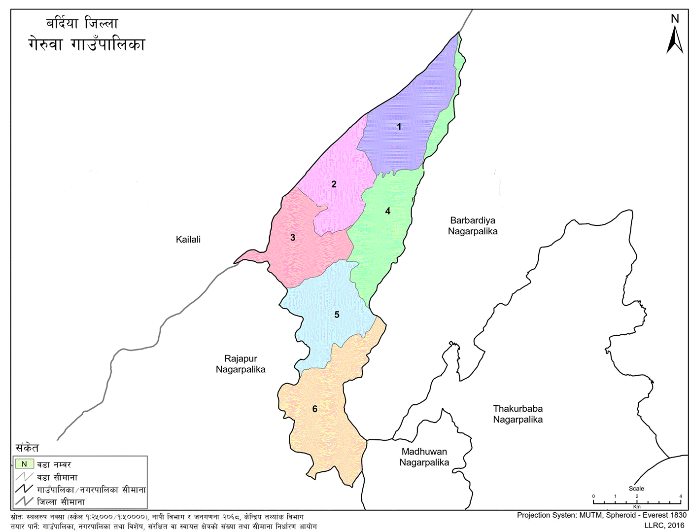 Geruwa Rural Municipality Geogrraphical Map 