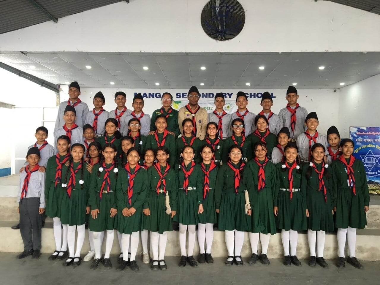 Mangal Secondary School, Kirtipur, Students with Teachers