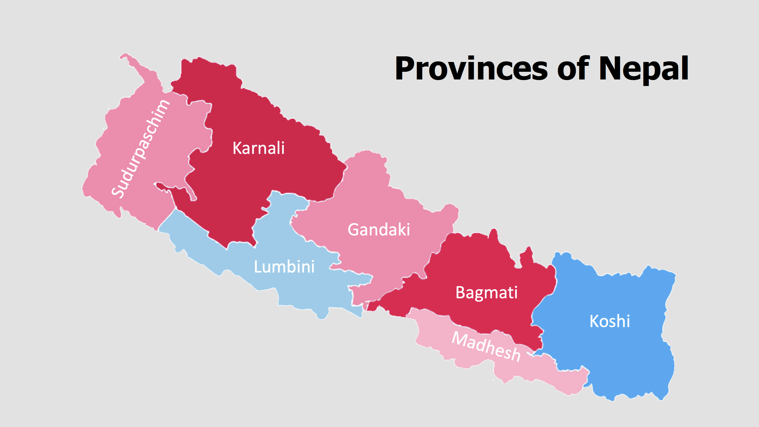 Province Wise Map of Nepal