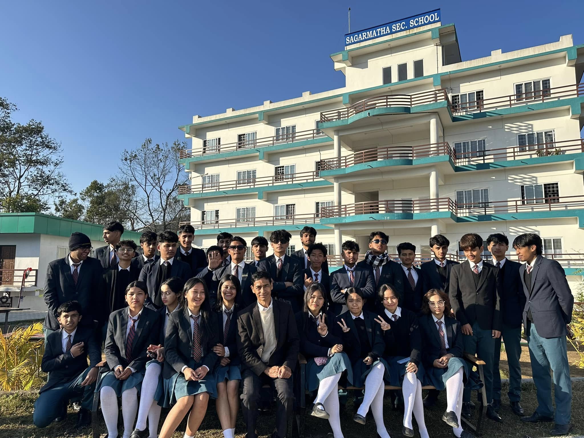 Sagarmatha Secondary School, Pokhara Students 