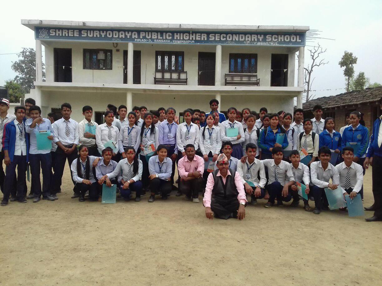Suryodaya Public Secondary School, Kanchanpur Students 