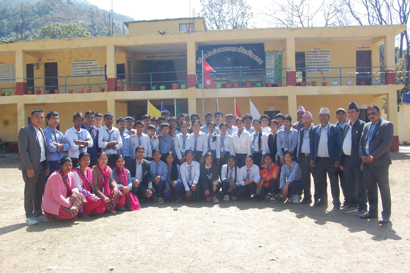 Triveni Sangam Secondary School, Dailekh, Building, Teachers, Students 