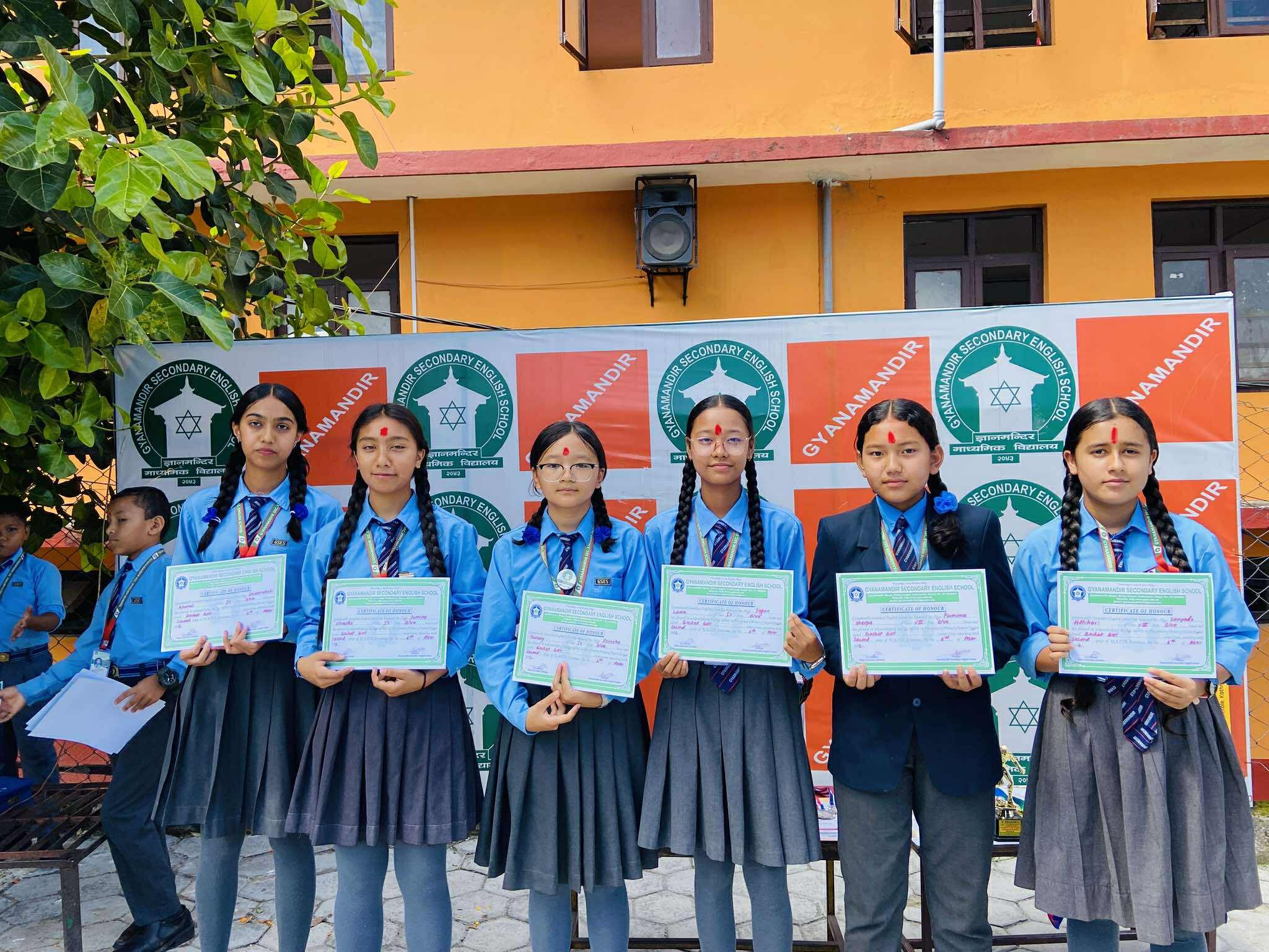 Gyan Mandir English School, Kathmandu Certificate Distribution 