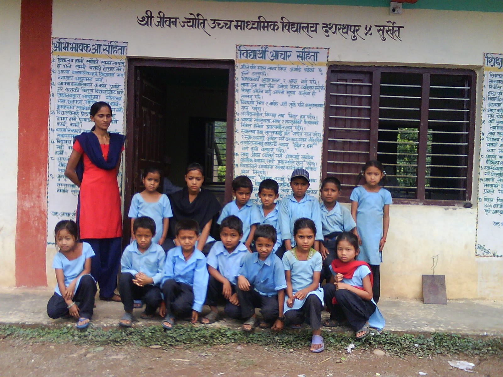 Jeevan Jyoti Secondary School, Surkhet Students 
