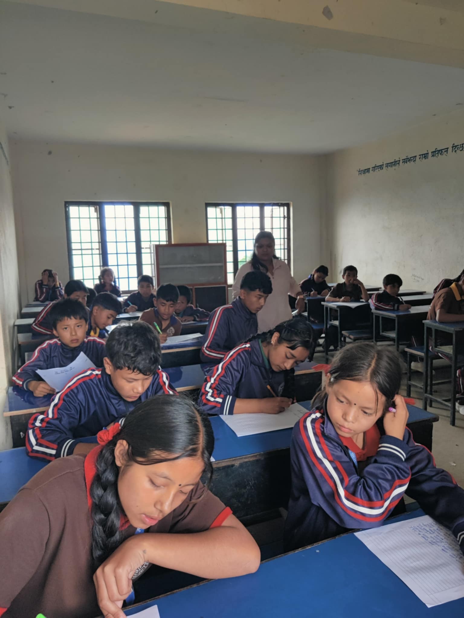 Kalika Sharan Secondary School, Kathmandu Classroom 