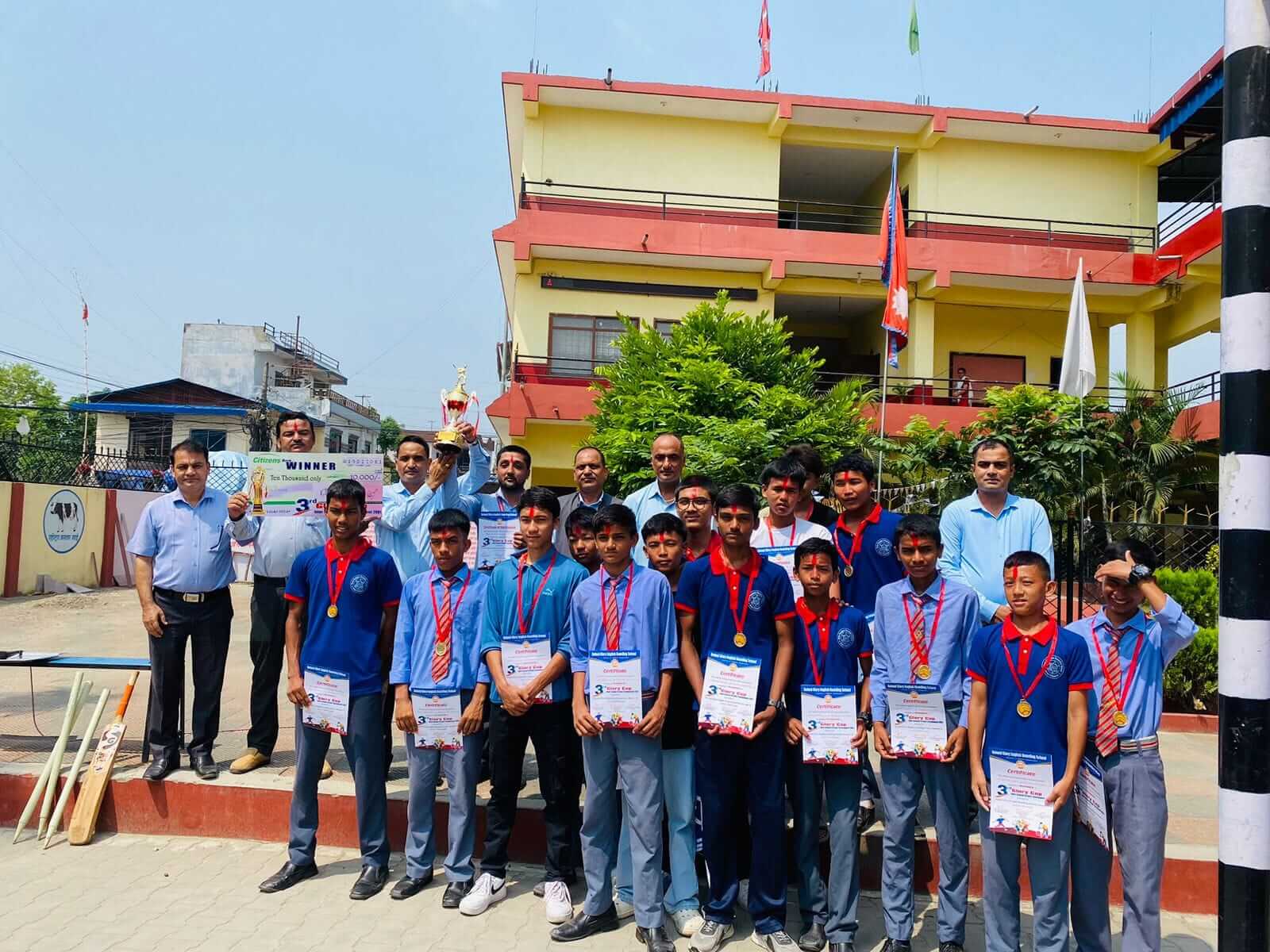 Nayagaun Secondary School, Butwal, Rupandehi, Students and Teachers 