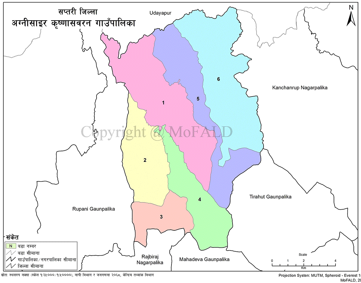 Agnisair Krishnasawaran Rural Municipality Geographical Map 
