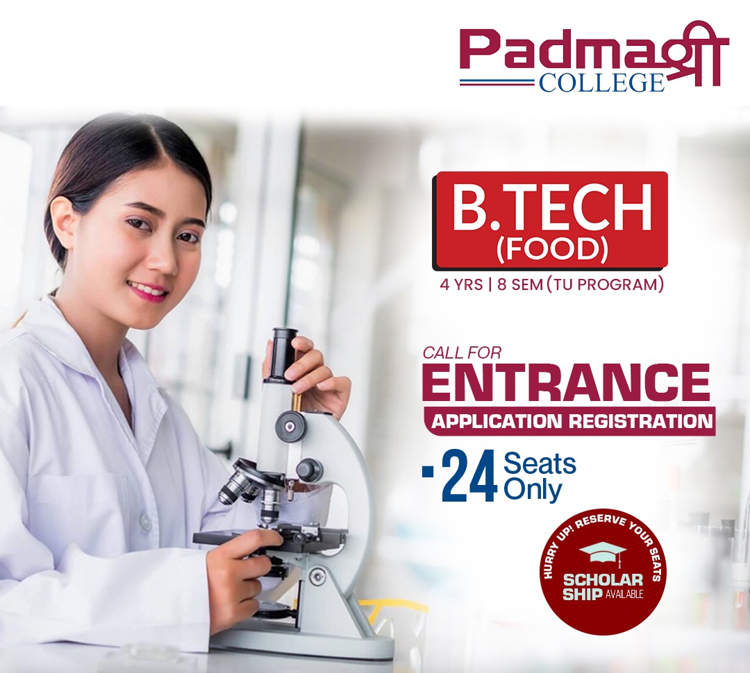 B.Tech Food Admission at Padmashree College
