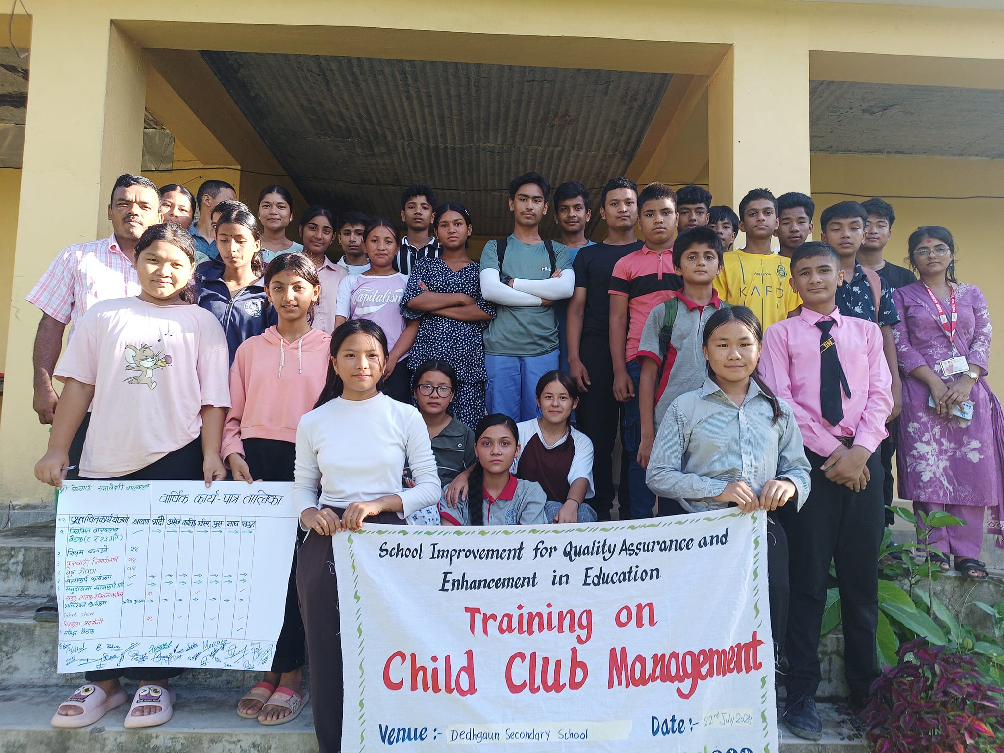 Dedhagau Secondary School, Nawalpur Training on Child Club Management 