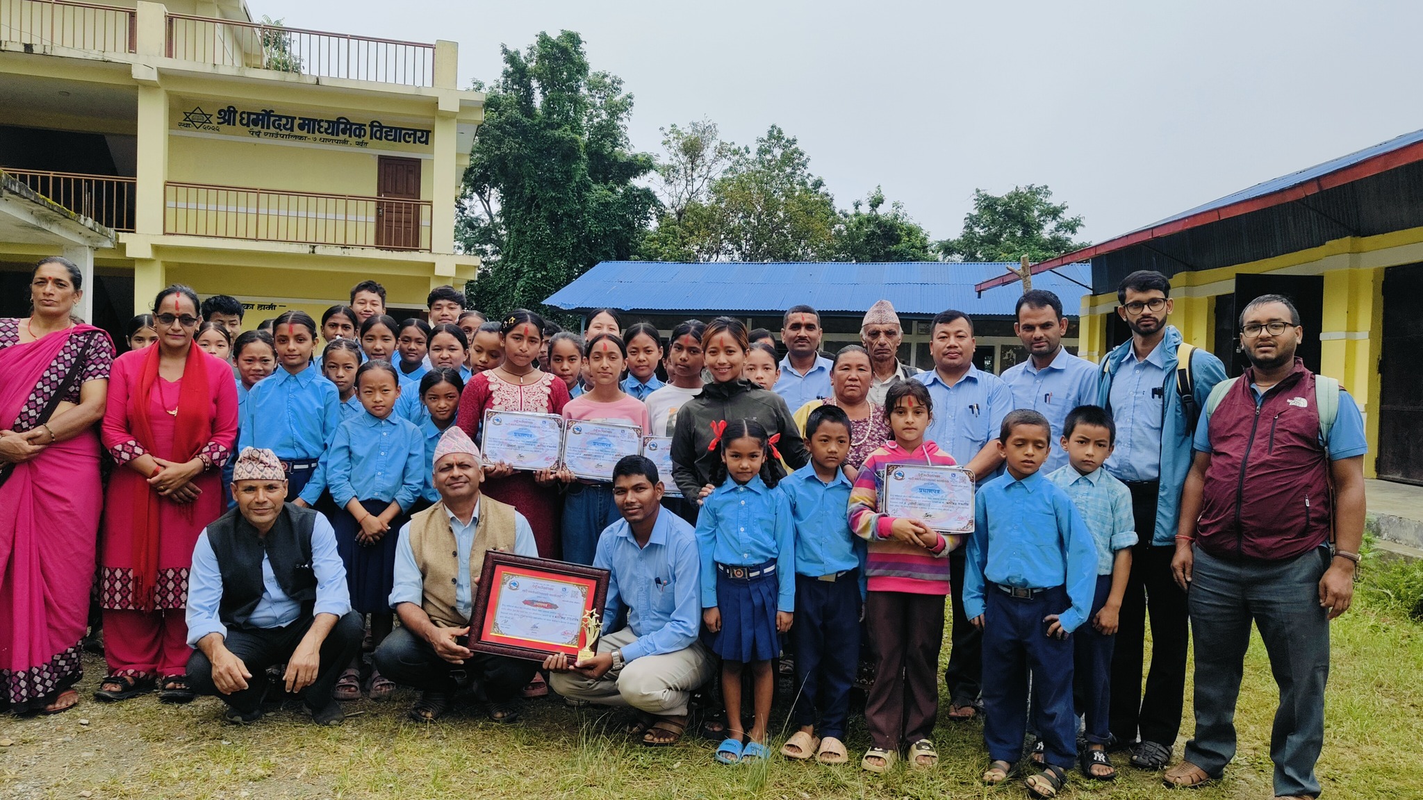Dharmodaya Secondary School, Parbat Students 