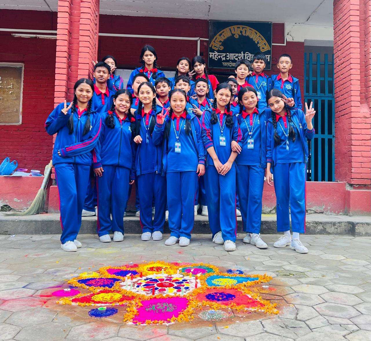 Mahendra Adarsha Vidyashram Secondary School Students 
