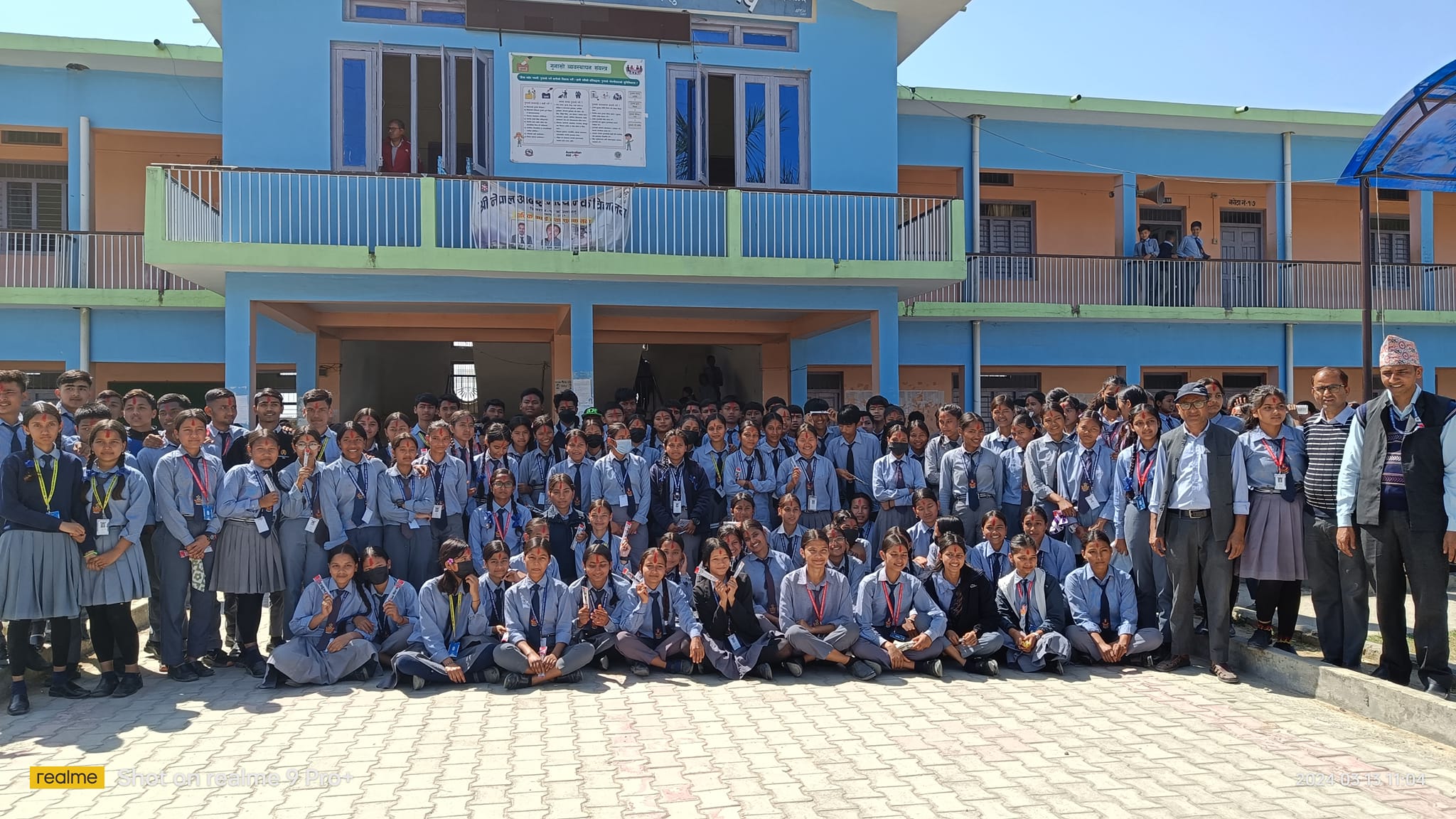 Nepal Adarsha Secondary School, Kapilvastu Students 